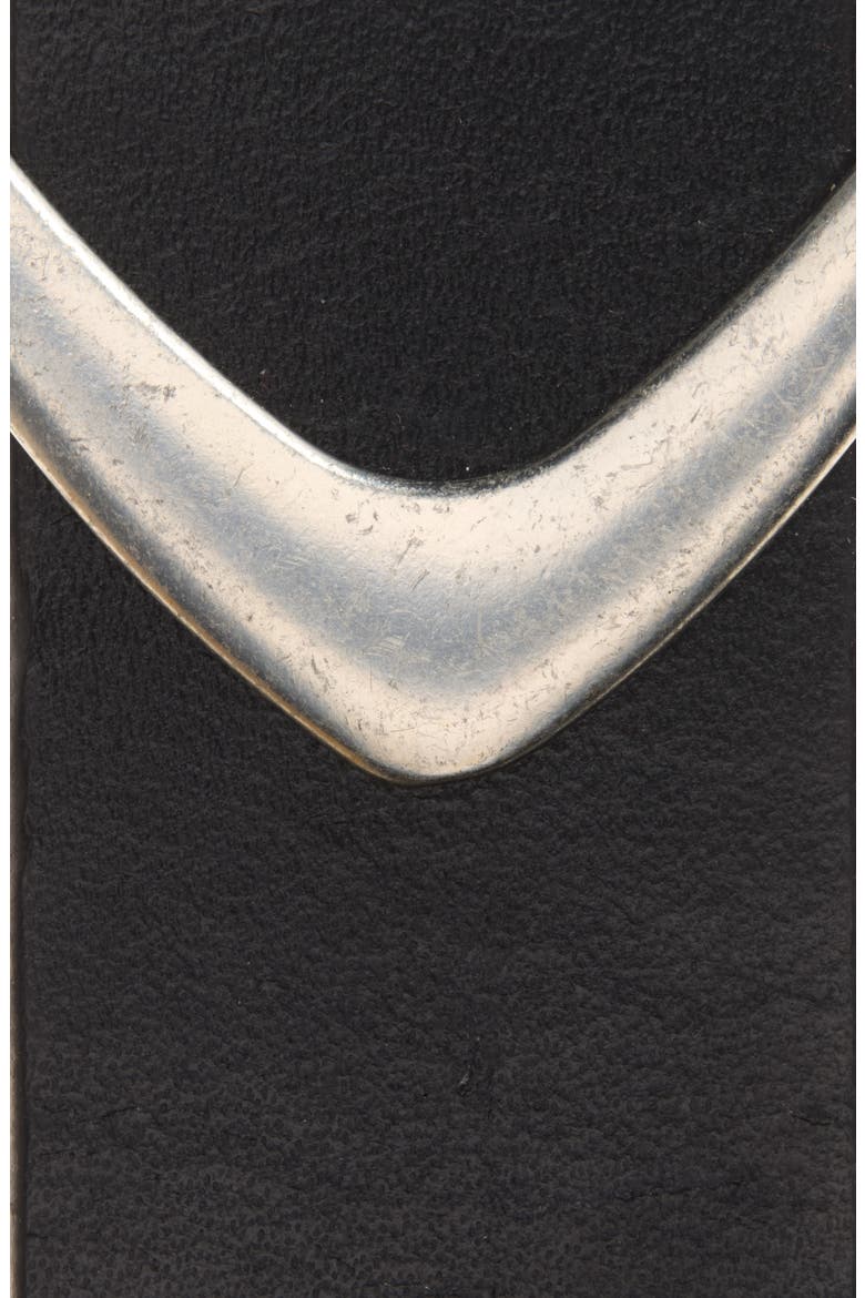 Arrow Ornament Leather Belt, Alternate, color, BLACK / ANTIQUE NICKEL