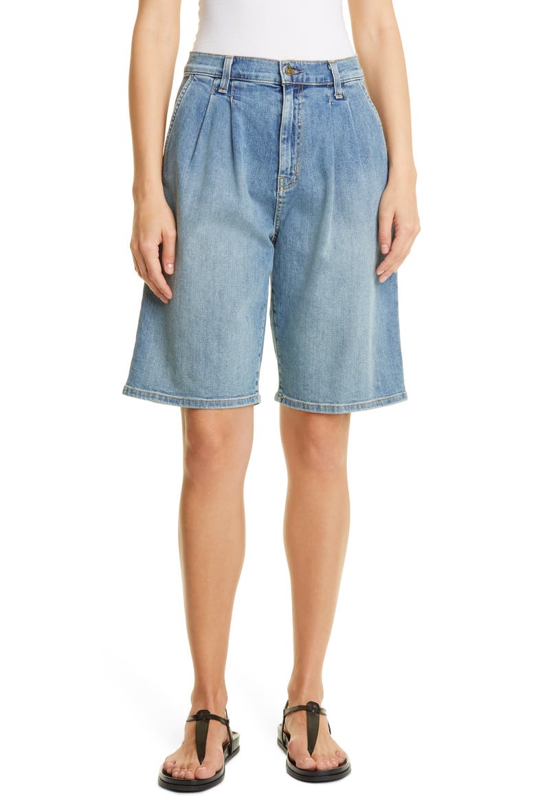 Julie Trouser Denim Shorts, Main, color, FADED WASH