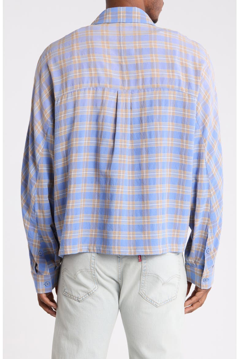 Santa Monica Flannel Button-Front Shirt, Alternate, color, DRIFT BLUE