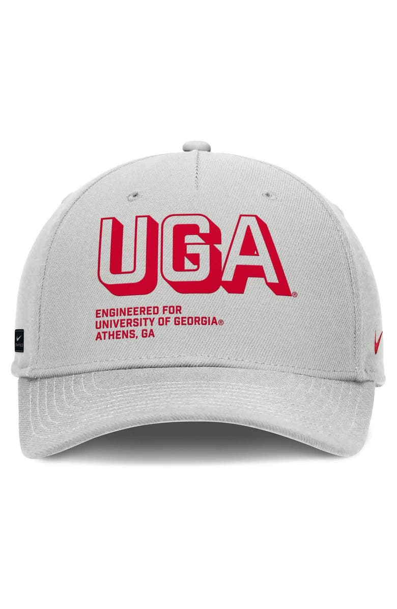 Nike Men's Nike Gray Georgia Bulldogs 2025 Sideline Dust Pinched Rise Adjustable Hat, Alternate, color, Gray