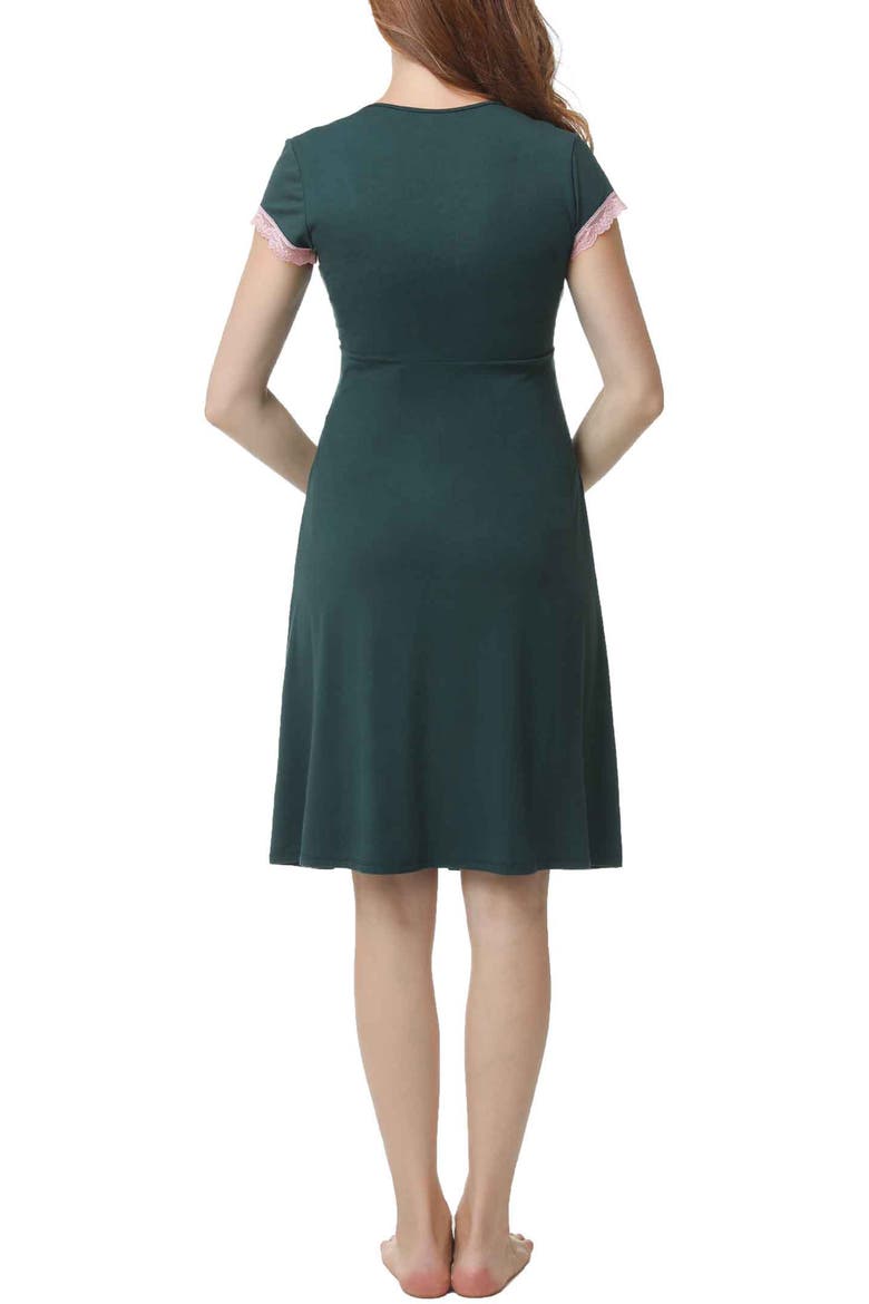 Jenny Maternity/Nursing Nightgown, Alternate, color, Forest Green