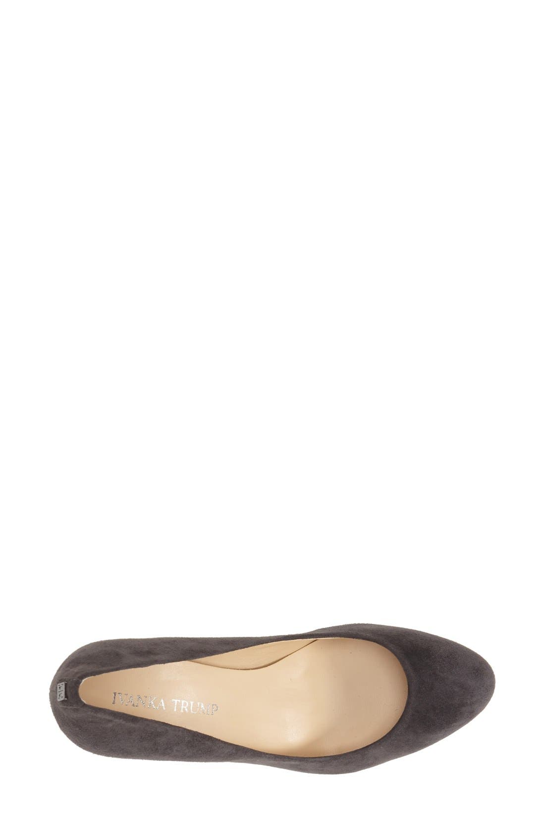 'Sophia' Pump (Nordstrom Exclusive), Alternate, color, DARK GREY SUEDE