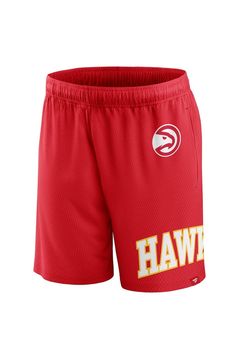 Men's Fanatics Branded Red Atlanta Hawks Free Throw Mesh Shorts, Alternate, color, Red