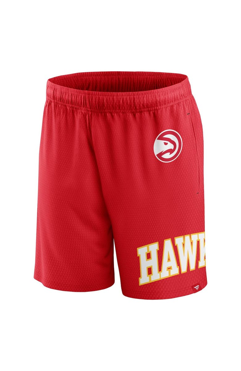 FANATICS Men's Fanatics Branded Red Atlanta Hawks Free Throw Mesh Shorts, Alternate, color, Red