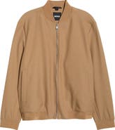 BOSS Hanry Textured Wool Blend Bomber Jacket