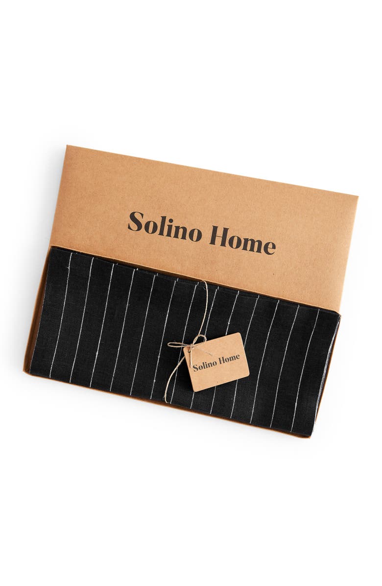 Solino Home Linen Table Runner for Dining Table, Holiday and Everyday Table Decor - Pinstripe, Alternate, color, 