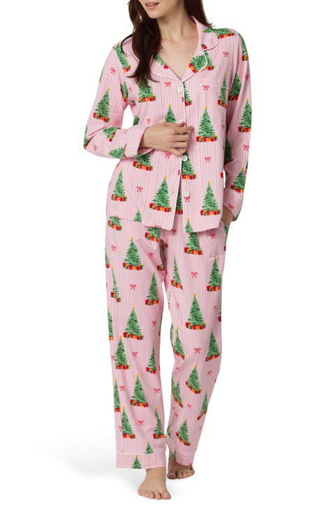 Print Stretch Organic Cotton Pajamas