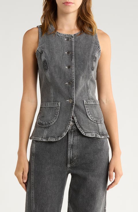 Portola Denim Cutaway Vest