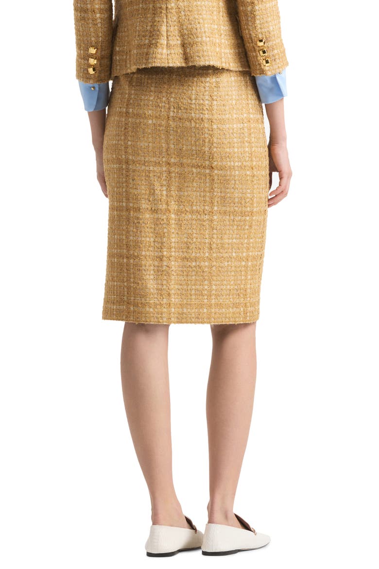 Tonal Tweed Side Slit Skirt, Alternate, color, TAN MULTI