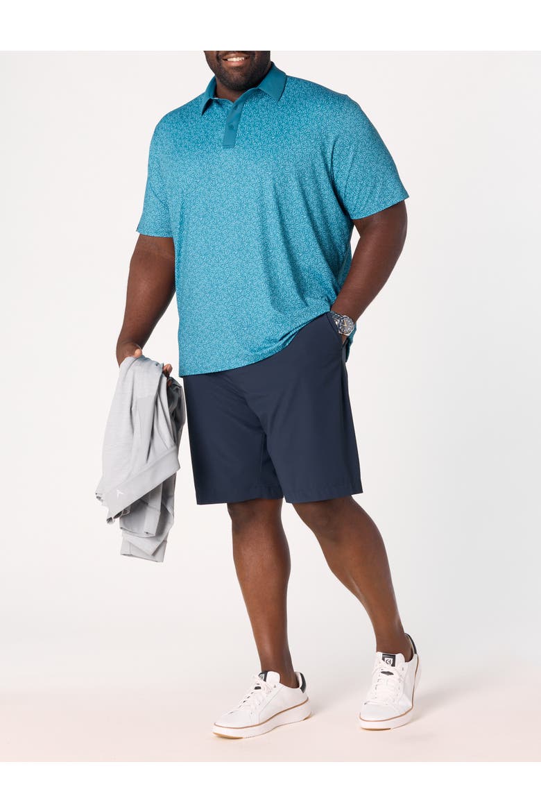 Big & Tall Confetti Tees Polo Shirt, Alternate, color, BLUE CORAL