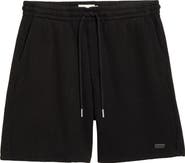 HONOR THE GIFT Rib Knit Stretch Cotton Blend Drawstring Shorts