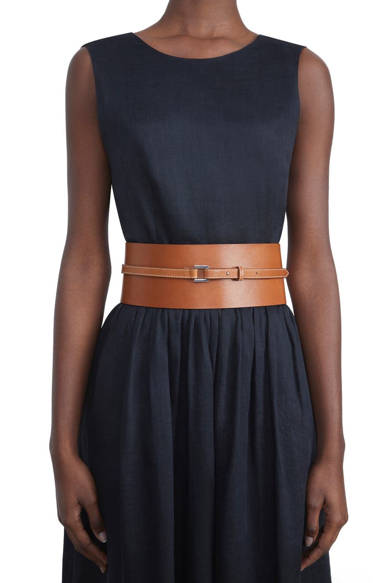 Lafayette 148 New York Leather Belt, Alternate, color, 