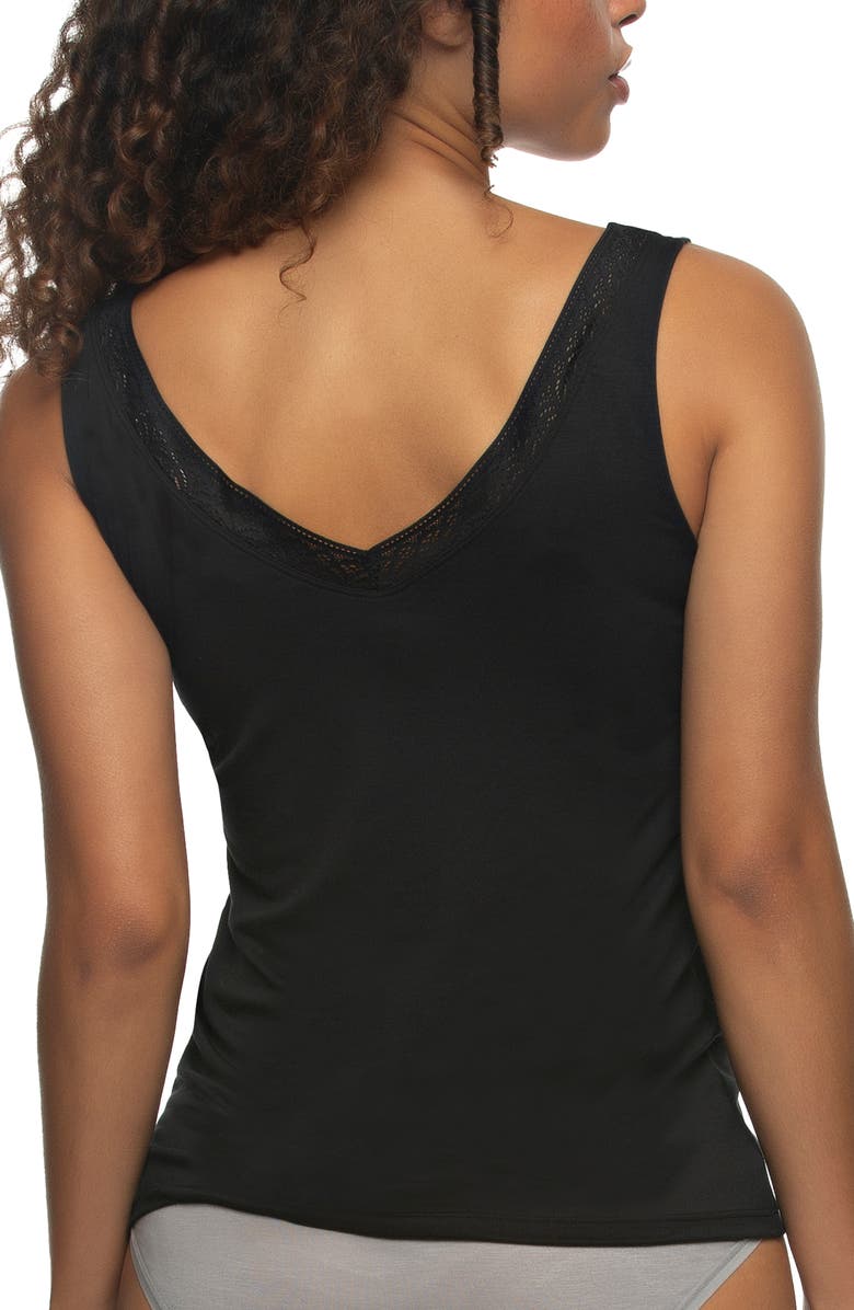 Felina Serene Lace Trim Reversible Tank, Alternate, color,