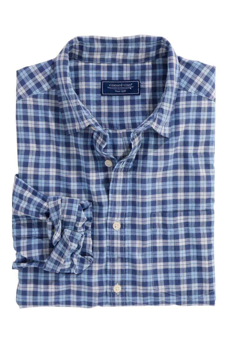 Overlook Regular Fit Plaid Cotton Madras Button-Up Shirt, Main, color, JAKE BLUE