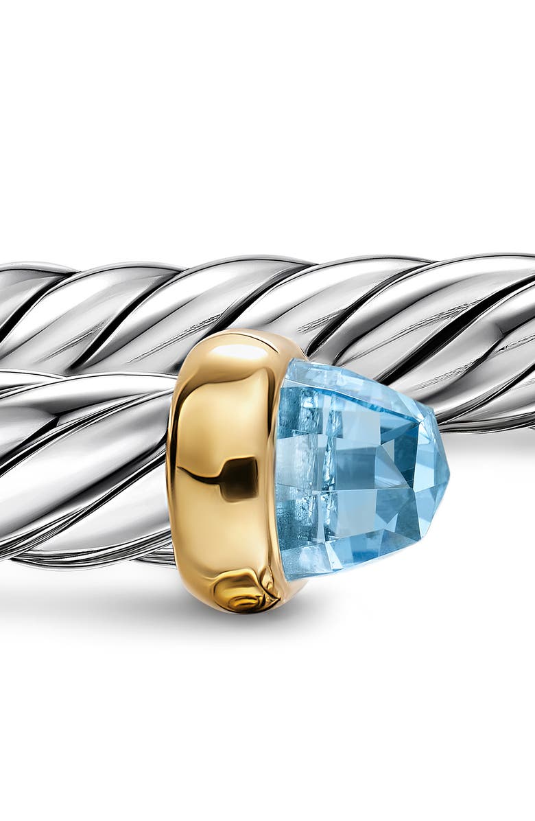 David Yurman Cablespira<sup>®</sup> Flex Bracelet, 6mm, Alternate, color, Blue Topaz