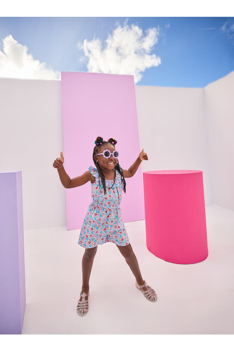 Kids' Floral Romper, Alternate, color, Lilac Primrose