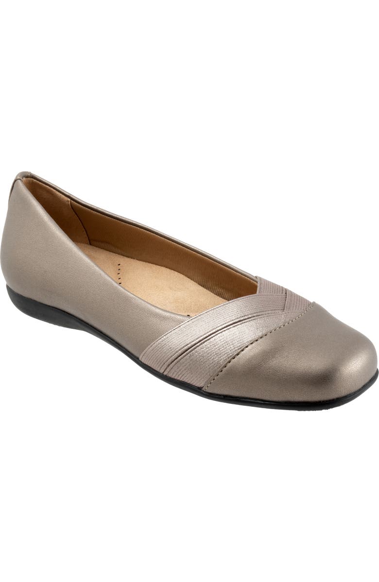 Trotters Stella Flat, Main, color, Pewter