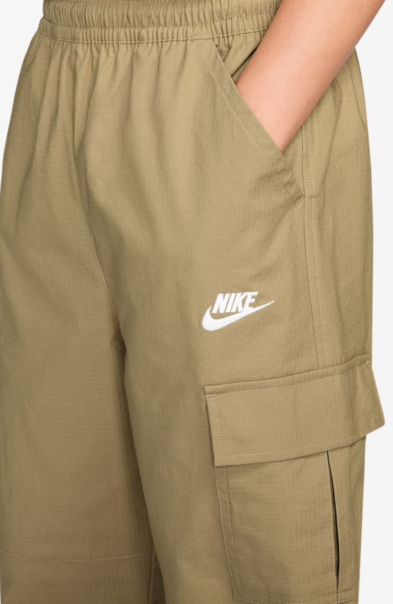 Nike Kids' Club Ripstop Cargo Pants, Alternate, color, Parachute Beige/ White