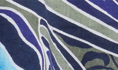 Tommy Bahama Regal Blooms Tie Waist Linen Midi Dress In Blue