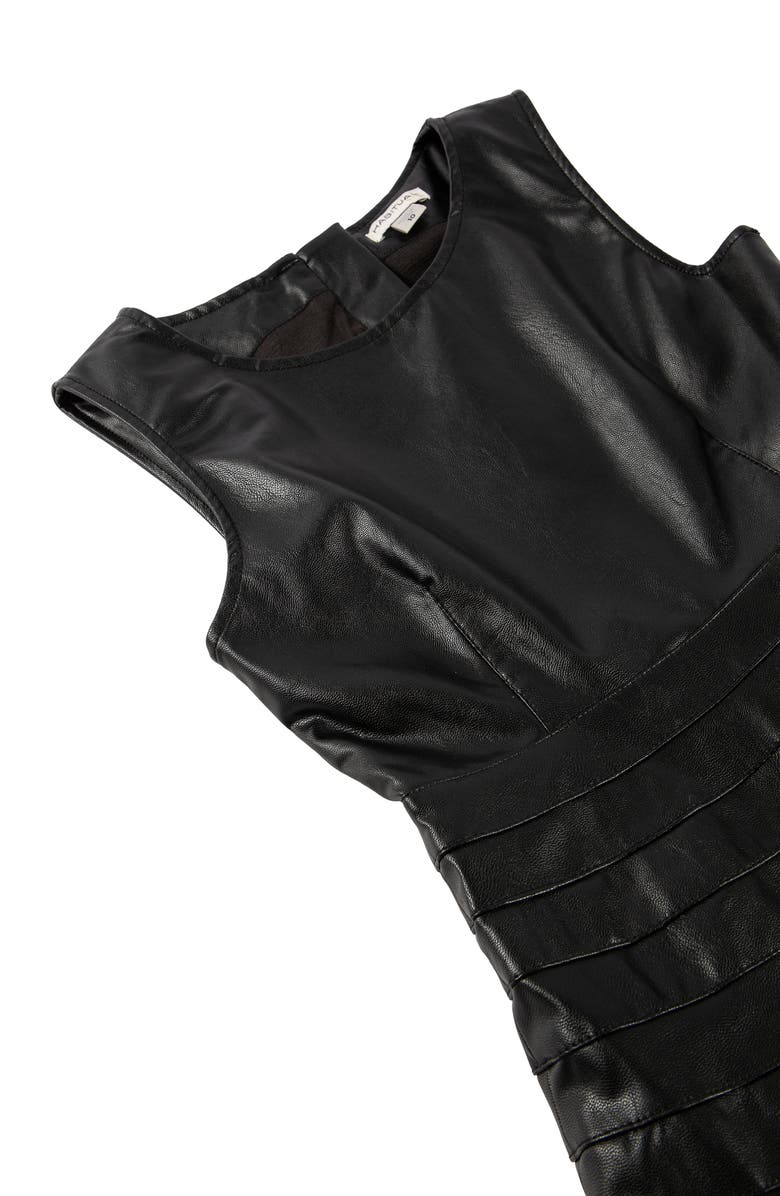 Habitual Kids Kids' Faux Leather Flounce Dress, Alternate, color,