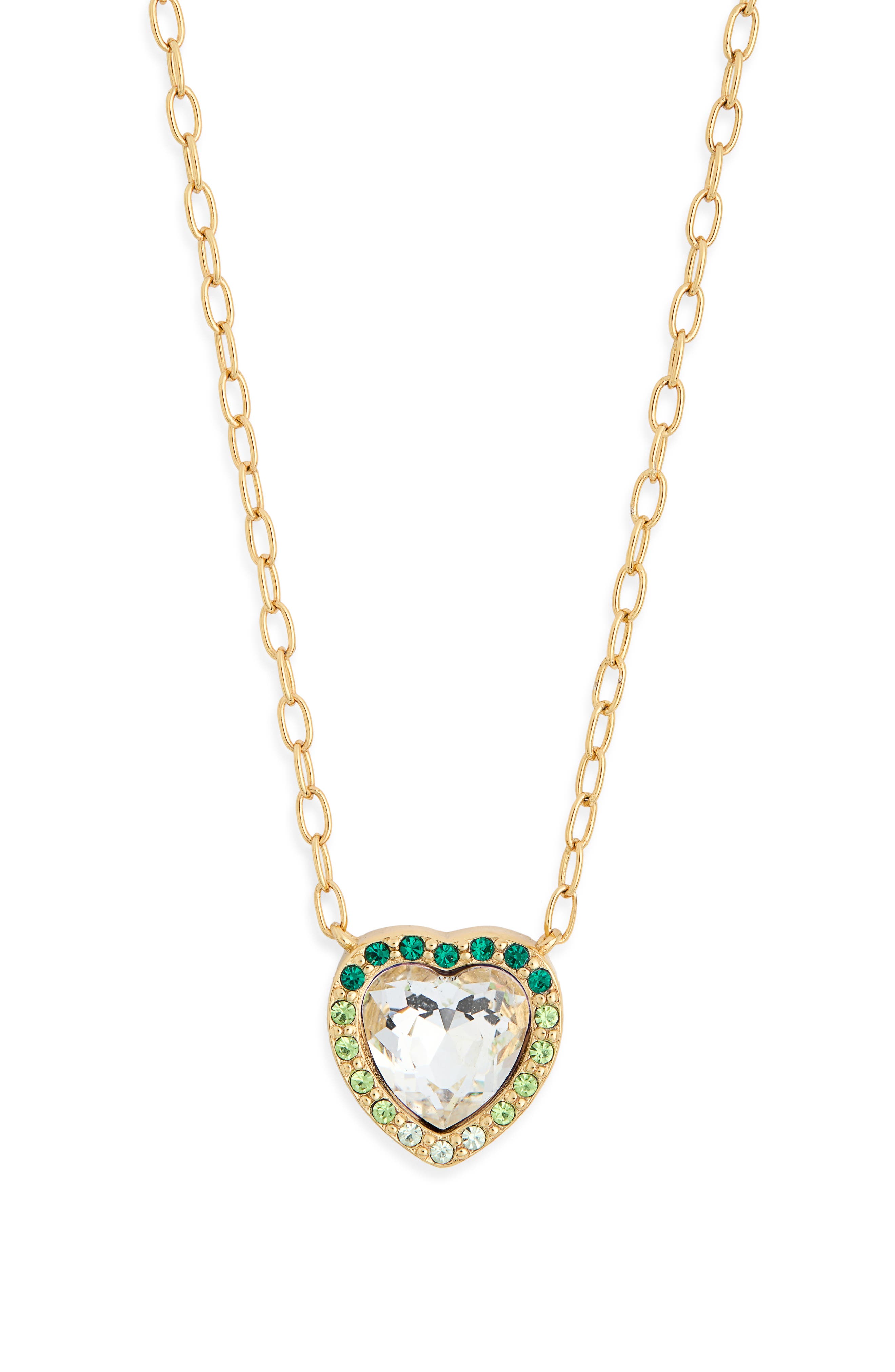 Kurt Geiger London Pavé Crystal Heart Pendant Necklace
