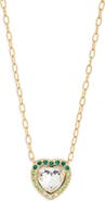 Kurt Geiger London Pavé Crystal Heart Pendant Necklace