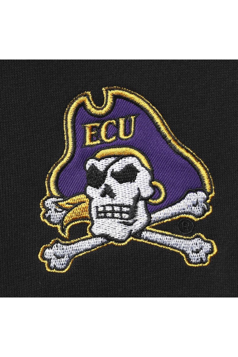 Men's Colosseum Black ECU Pirates Tortugas Logo Quarter-Zip Jacket, Alternate, color, Black