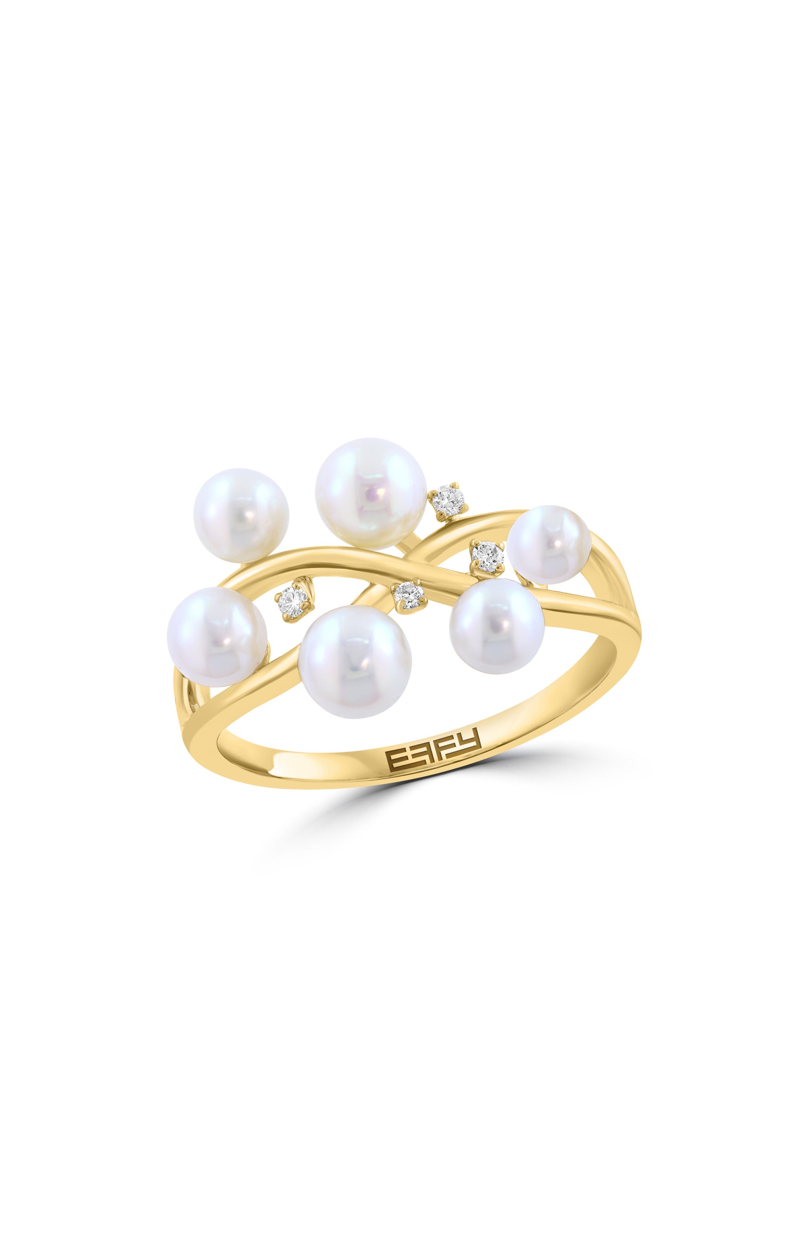 Diamond & Freshwater Pearl Ring