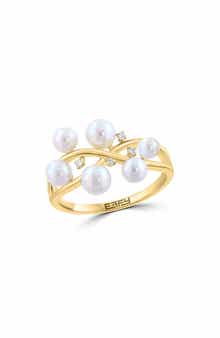 Diamond & Freshwater Pearl Ring