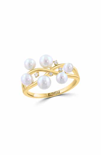 Diamond & Freshwater Pearl Ring
