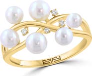 EFFY Diamond & Freshwater Pearl Ring