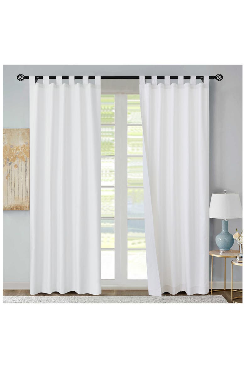 Indoor Cotton Panel Curtain, Alternate, color, WHITE
