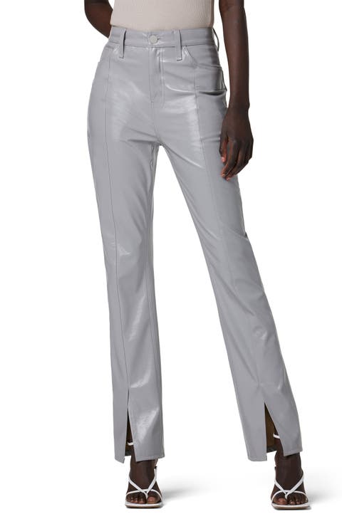 Harlow Ultrahigh Waist Split Hem Bootcut Jeans (Ultimate Grey)