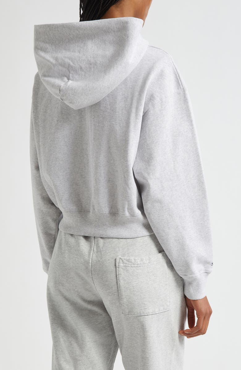 Sporty & Rich Logo Hoodie, Alternate, color, Heather Gray