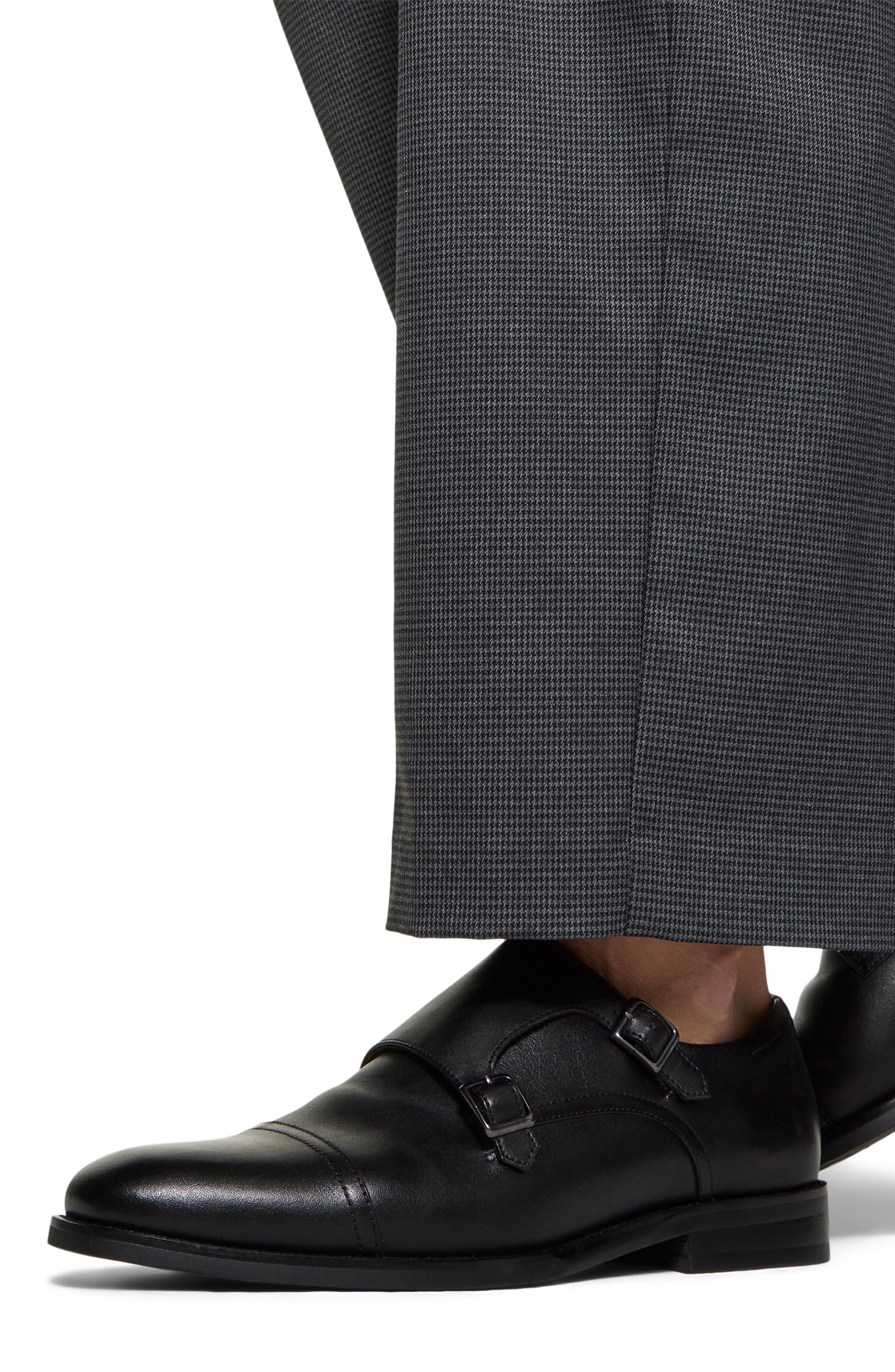 ALDO Argyle Monk Strap Shoe, Alternate, color, Black