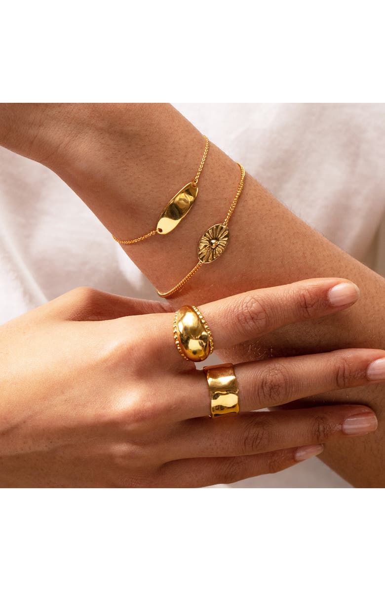 Monica Vinader Talisman Heart Pendant Bracelet, Alternate, color, Gold