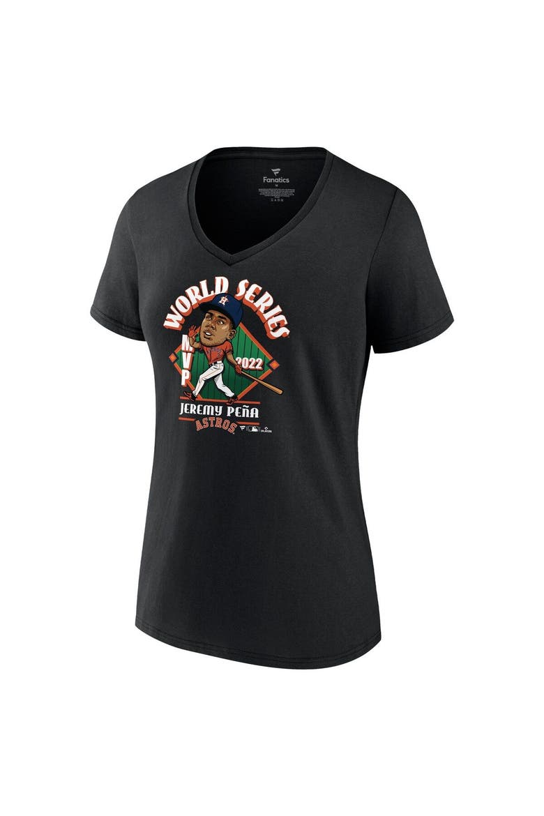 Women's Fanatics Branded Jeremy Peña Black Houston Astros 2022 World Series Champions MVP Plus Size Name & Number T-Shirt, Alternate, color, Black