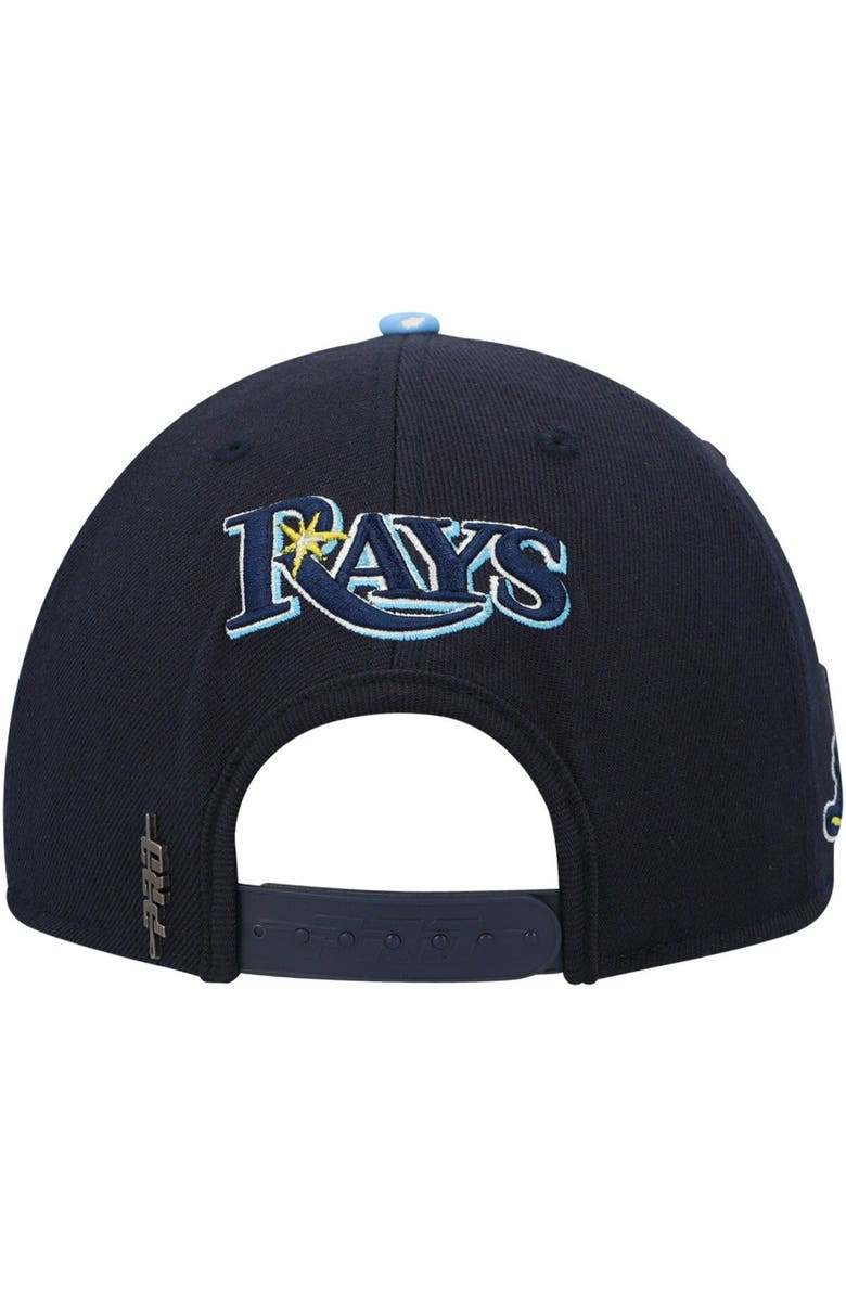 PRO STANDARD Men's Pro Standard Navy Tampa Bay Rays Double City Pink Undervisor Snapback Hat, Alternate, color,
