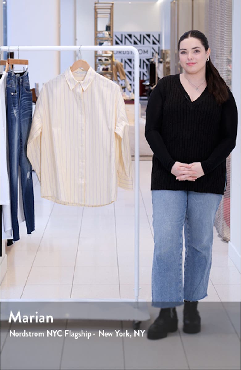 Stripe Cotton Button-Up Shirt, sales video thumbnail