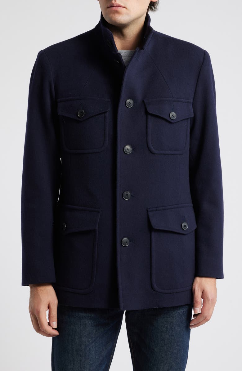 Fleurette Ernst Wool Field Jacket, Main, color, Midnight