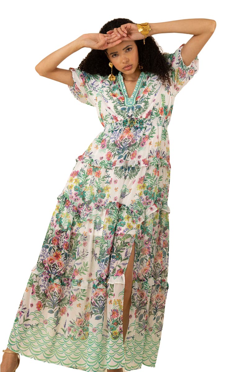 Hale Bob Khaleesi Chiffon Maxi Dress, Alternate, color,