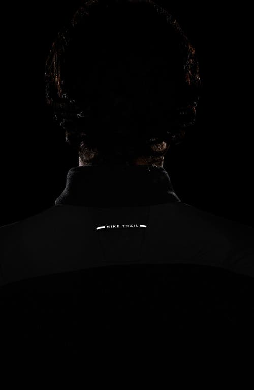 Nike Men's Trail Polartecâ® 1/4-zip Fleece Running Top In Black/anthracite