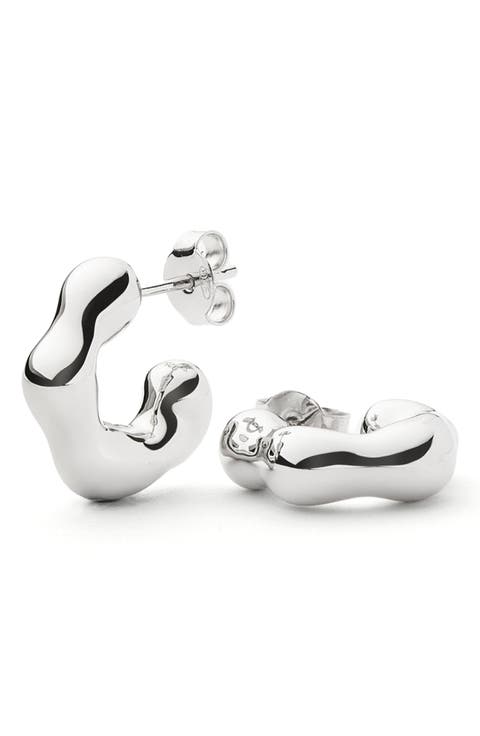 x Eny Lee Parker Puffy Mini Hoop Earrings