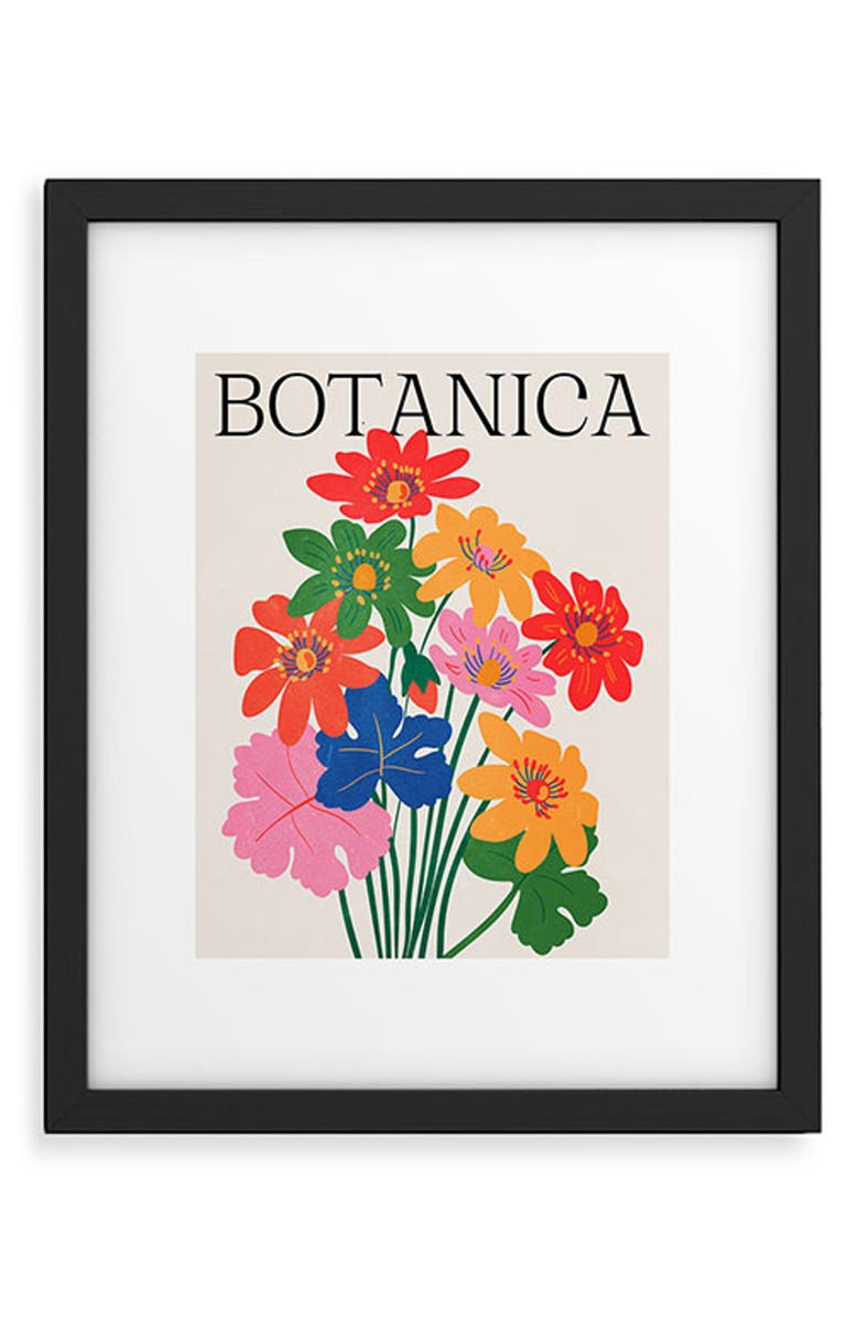 Deny Designs 'Botanica Matisse Edition' by Ayeyokp Framed Wall Art, Main, color, White