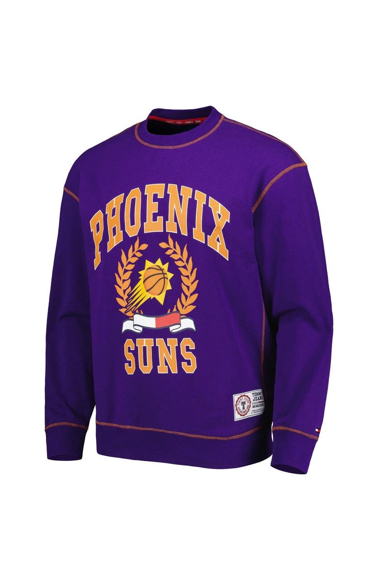 TOMMY JEANS Men's Tommy Jeans Purple Phoenix Suns Peter French Terry Pullover Crew Sweatshirt, Alternate, color, Purple
