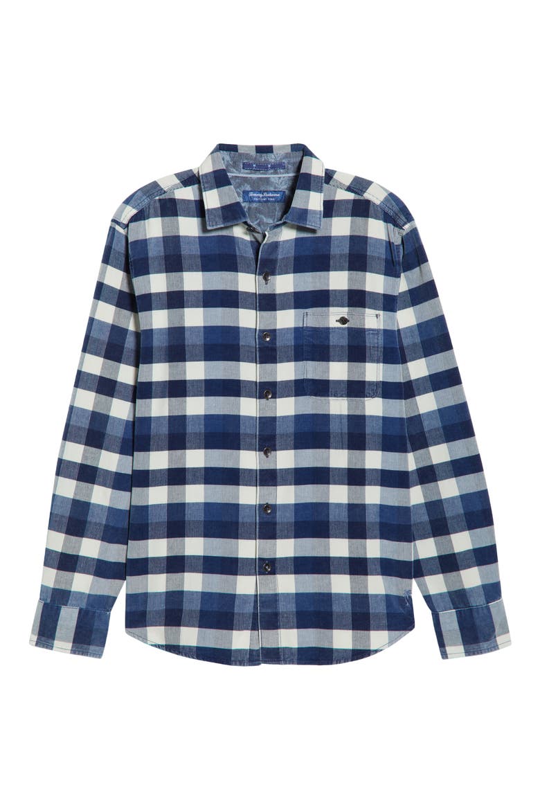 Coastline Cord Mojave Blues Buffalo Check Cotton Corduroy Button-Up Shirt, Alternate, color, CARBON NAVY