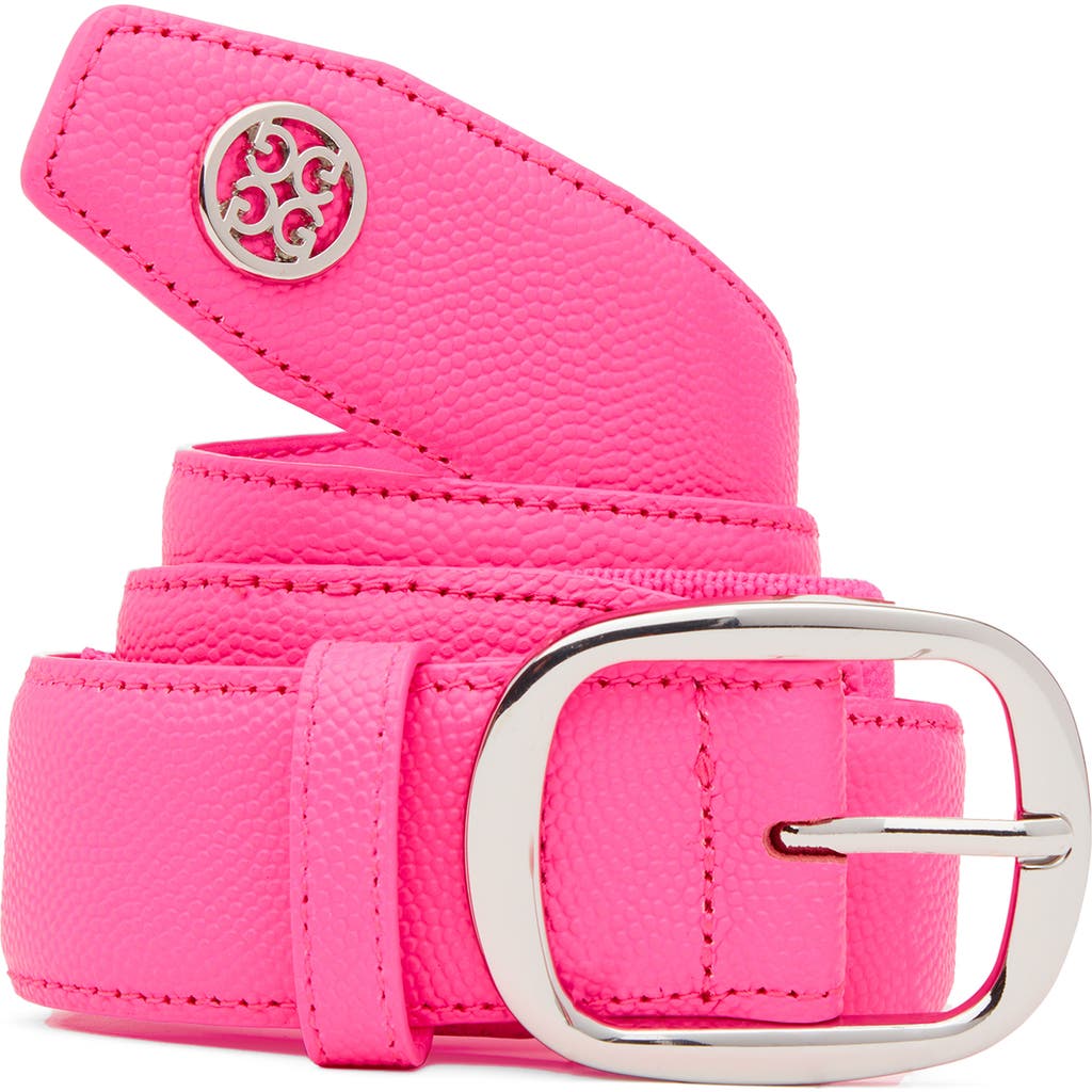 G/fore Circle Logo Belt In Knockout Pink