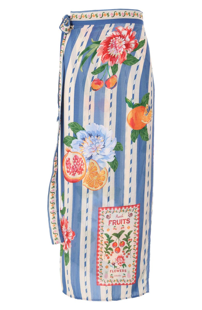 Agua Bendita Zinna Basket Cover-Up Sarong, Alternate, color, Multicolor
