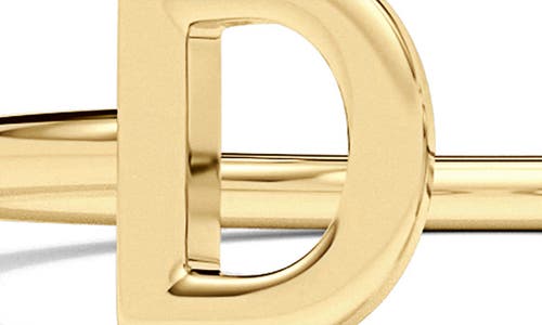 Hautecarat Lab Grown Diamond Letter Ring In 18k Yellow Gold - D