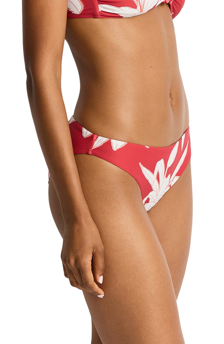 Sea Level Veridian Swim Bottoms, Alternate, color, Ruby